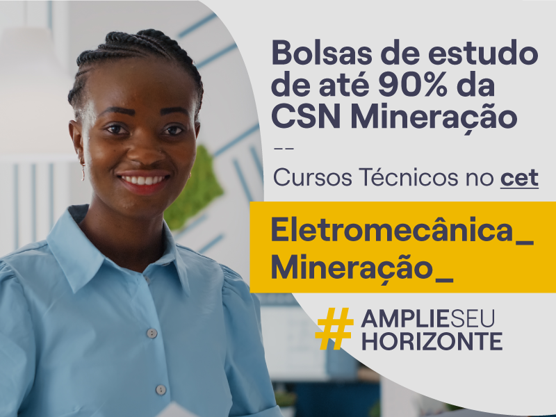 CSN Mineração abre novas inscrições para bolsas de estudo de nível técnico para o segundo semestre de 2022